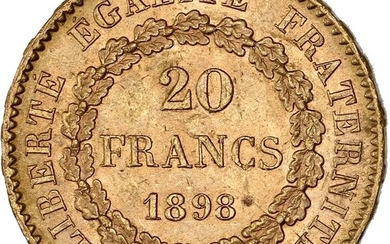 France - 20 Francs 1898-A Génie - Gold