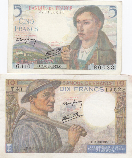 France 5 & 10 Francs 1943