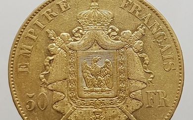 France - 50 Franc 1856-A Napoleon III - Gold
