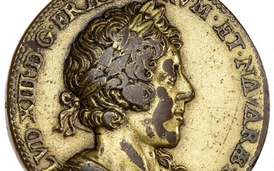 France, Louis XIII, 1601–1643, AE Medal, by P. Regnier, gilt, the expansion...