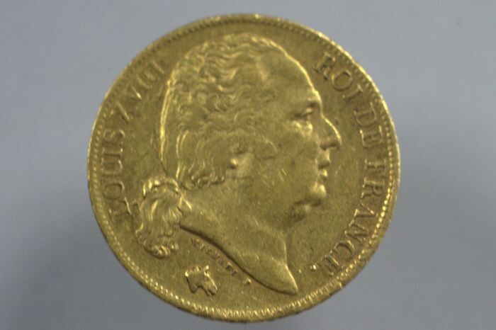 France - Louis XVIII - 20 Francs 1824-A (Paris) - Gold