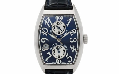 Franck Muller, CURVEX MASTER BANKER, REF 7880 MB SC DT OG WHITE GOLD TRIPLE TIME ZONE WRISTWATCH WITH DATE CIRCA 2018