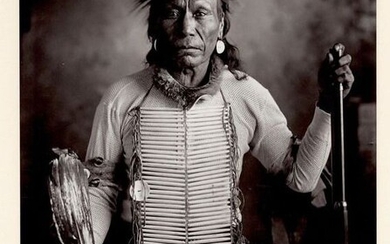 Frank Bennett Fiske - 1983 - Red Indian Chief "Sharp Horn Bull", Sioux Reservation, South Dakota, USA, c 1900, printed 1983