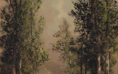Frederick Schafer (1839-1927) Road through the Trees 30 x 20...