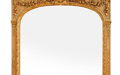 French Belle Epoque Giltwood Overmantel Mirror