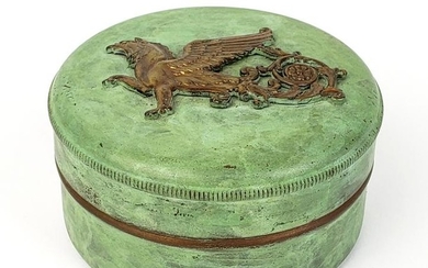 French Painted Copper Powder Box