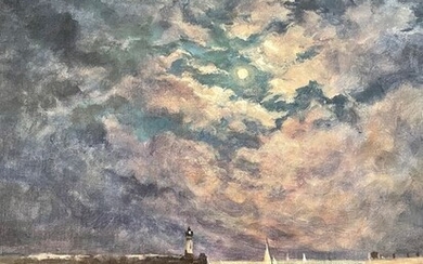 French School (XX) - Sailing at moonlit