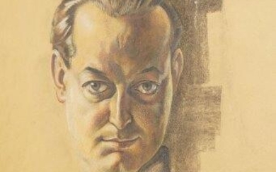 Frost, British school, early 20th century- Portrait of a man; pastel on paper, signed and dated '33 lower right, 60 x 44 cm (unframed)