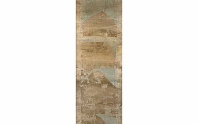 GABRIEL OROZCO, Sin título, Firmado y fechado 1990, Acrílico, agua, pigmento y polvo sobre papel sobre madera, 193x47.5cm, Certificado