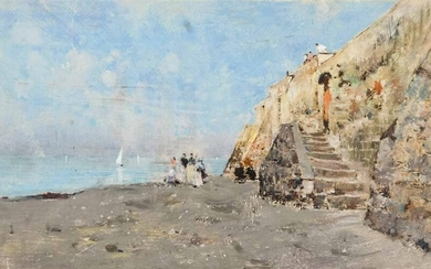 GIUSEPPE CASCIARO - Seascape with figures