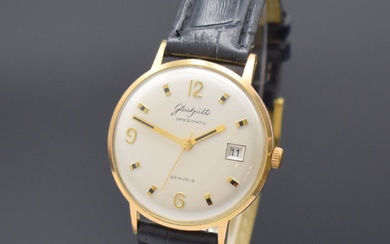 GLASHÜTTE Spezimatic gilt wristwatch, manual winding, GDR around...