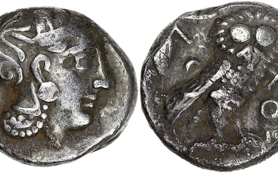 GRÈCE ANTIQUE Attique, Athènes. Drachme ND (480-400 av. J.-C.), Athènes. Pozzi 1553 - SNG Delepierre...
