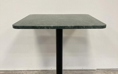 SOLD. GUBI 1.0 Bar Table, green guatemala marble top, black painted column base. Manufactured by Gubi. H. 72. Diam. 60 cm. – Bruun Rasmussen Auctioneers of Fine Art