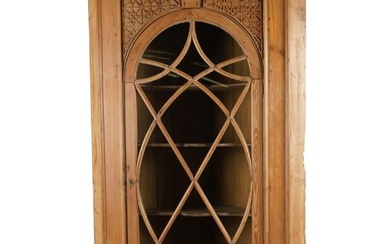 Georgian Provincial-Style Pine Corner Cabinet