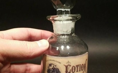 Glass French Victorian Classic Lotion Bottle