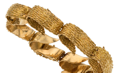Gold Bracelet, Neiman Marcus The 18k gold ribbon bracelet...