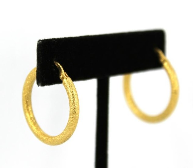 Golden Clef International 14K Gold Hoop Earrings