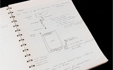 Gordon Cooper’s Mercury-Atlas 9 Notebook - Over 20 Pages of Handwritten Notes and Sketches for...