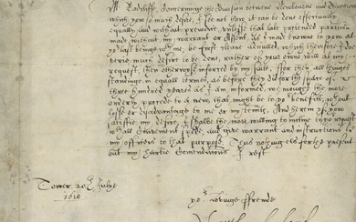 Great Britain Algernon Percy, 10th Duke of Northumberland 1620 (20 July) vellum document laid o...