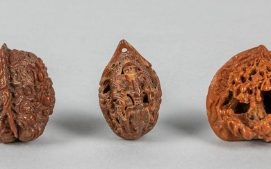 Group of Chinese Carved Toy Nuts