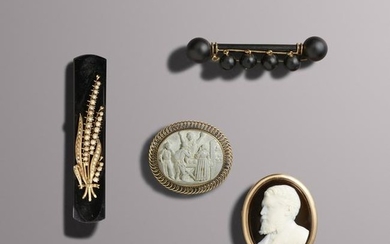 Group of mourning jewelry