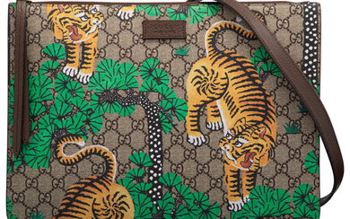 Gucci GG Supreme Coated Canvas Bengal Tiger Crossbody Bag...