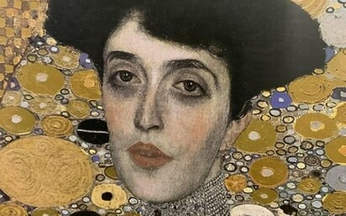 Gustav Klimt Signed ZlatÃ¡ Adele Offset Lithograph