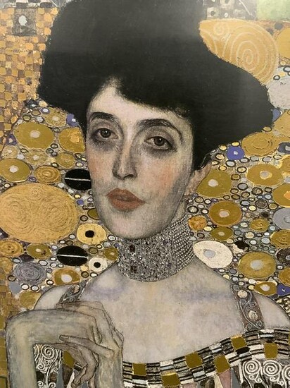 Gustav Klimt Signed ZlatÃ¡ Adele Offset Lithograph