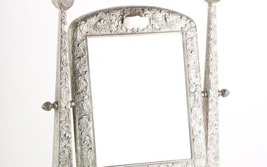 HAND CHASED VANITY MIRROR with CANDLESTICKS