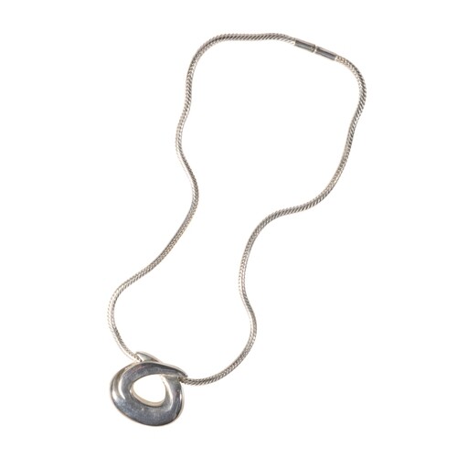 "HERMES": A SILVER PENDANT NECKLACE the pendant hallmarked a...