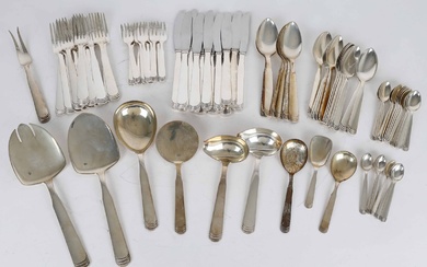 Hans Hansen 'Heirloom 15' complete set of sterling silver cutlery. (84)
