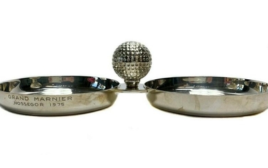 Hermes Silver Plate Golf Ball Ornament Desk Ornament