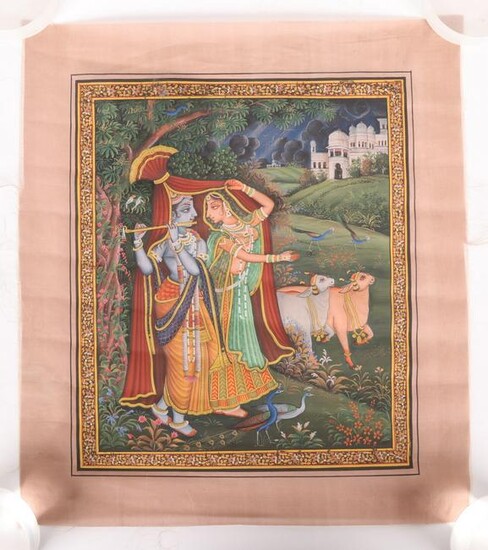 Indian School, Watercolor on Silk