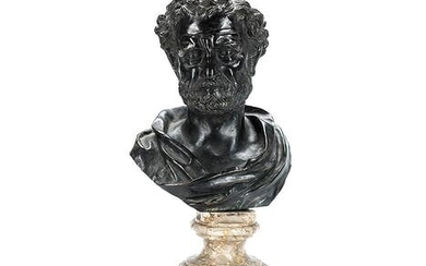 Italienischer Bildhauer des 18. Jahrhunderts, BRONZEBÜSTE IN ART EINES RÖMISCHEN CAESARENPORTRAITS