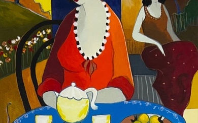Itzchak Tarkay (1935-2012) "Cafe View"