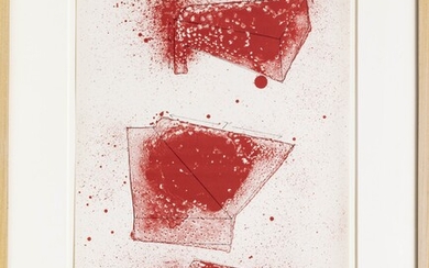 JIM DINE (AMERICAN, 1935) LITHOGRAPH, ON ARCHES WOVE PAPER H 17.25" W 12.5" RED PIANO (PL. 6), FROM THE PICTURE OF DORIAN GRAY