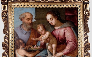 Jacopo Negretti, dit Palma il Giovane Venise 1544 - 1628 Venise La Sainte Famille avec...