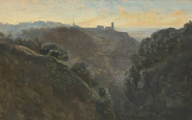Jean-Baptiste-Camille Corot (French, 1796-1875) - Matinée Brumeuse dans les Montagnes
