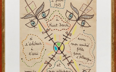 Jean Cocteau (1889 Maisons-Laffitte b. Paris - 1963 Milly-la-Forêt b. Paris) Feuille pour l'éditeur Kurt...