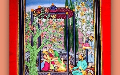 Jesaja ben Amoz שעיהו בן אמוץ, Nebi'im - Buch der Könige - Hebräische Miniatur-Malerei mit Handschrift, Chacham - 1620
