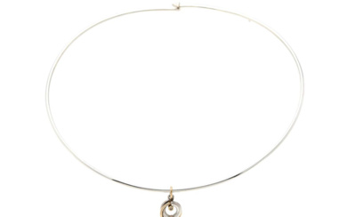 Jewellery Necklace HEIRING, necklace, sterlingsilver/14K gold, brilliant cut diamond appro...