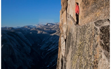 Jimmy Chin (1973), Alex Honnold, Thank God Ledge, Half Dome, Yosemite, CA (2010)