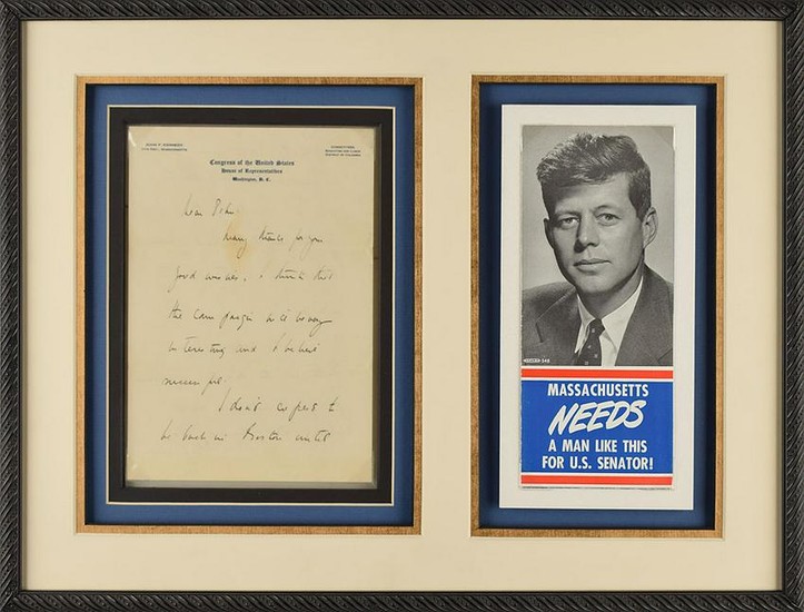 John F. Kennedy Autograph Letter Signed
