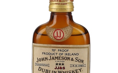 John Jameson & Son 7 Year Old 3 Star Irish Whiskey Bottled 1960s 5cl