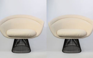 Pair of Knoll Platner Lounge Chairs, Bronze Finish