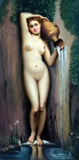 Kpm Porcelain Plaque Depicting A Classical Nude Figure