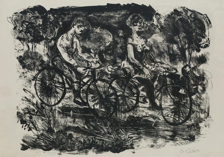 LUIS GARCÃA OCHOA (1920 / 2019) "Cyclists"