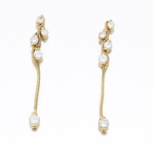 Ladies' Gold and Diamond Pair of Dangle Earrings