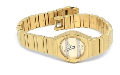 Lady's yellow gold and diamond Signed Piaget Circa 1980