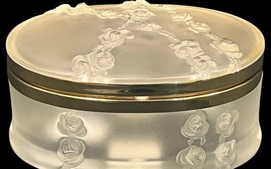 Lalique “Coppelia?? Oval Dresser Box, #10578